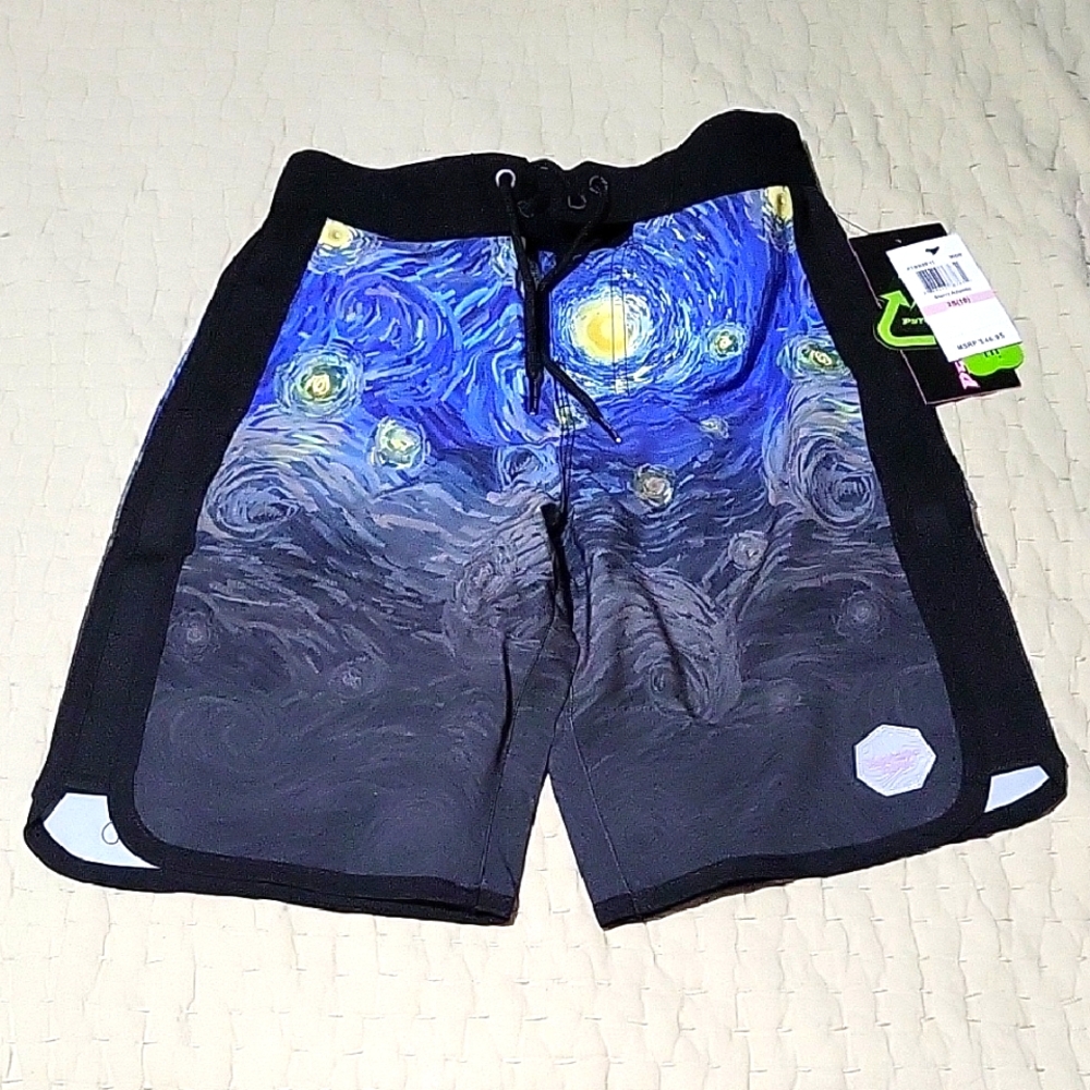NWT Psycho Tuna Starry Atlantis Swim Shirts Size 10 Boys